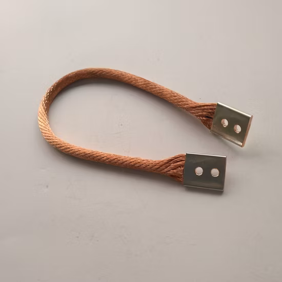 Insulated Flexible Copper Braided Connectors Gauge Marine Battery Cable and Tinned Lug Assembly