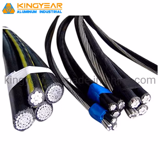 Duplex Triplex Quadruplex Aerial Bunched/Bundled Overhead XLPE Insulated Aluminum ABC Cable